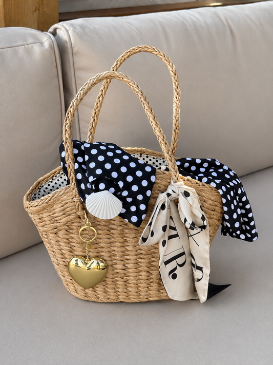 Dotted beach bag