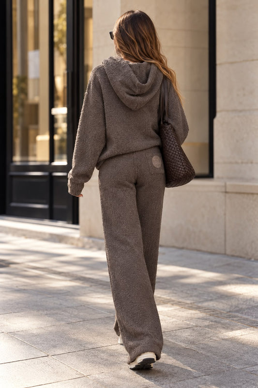 Azur Teddy Boucle Hoodie set